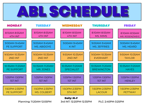 ABL Schedule